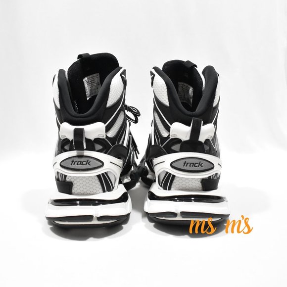 NIB BALENCIAGA NOIR Leather Track High Top Hiking Sneakers main image 5